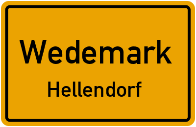 Ortsschild Wedemark Hellendorf