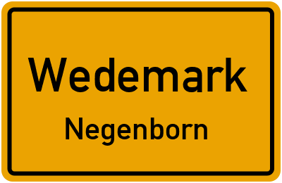 Ortsschild Wedemark Negenborn