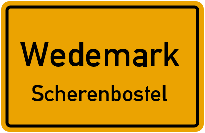 Ortsschild Wedemark Scherenbostel