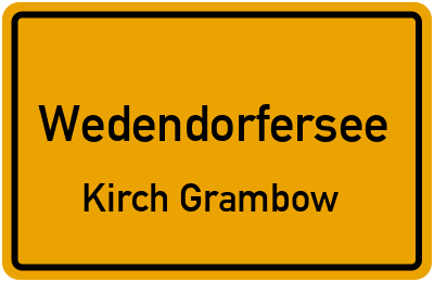 Straßenverzeichnis Wedendorfersee Kirch Grambow