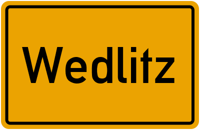 Ortsschild von Gemeinde Wedlitz in Sachsen-Anhalt