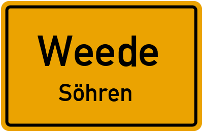 Straßenverzeichnis Weede Söhren