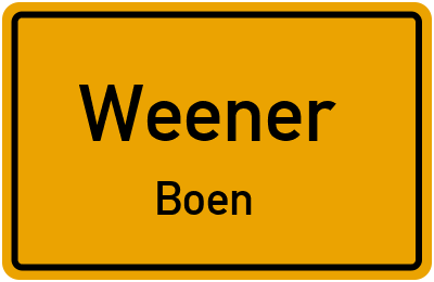 Straßenverzeichnis Weener Boen
