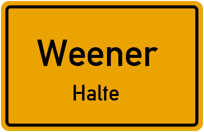 Ortsschild Weener Halte