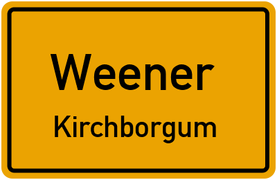 Ortsschild Weener Kirchborgum