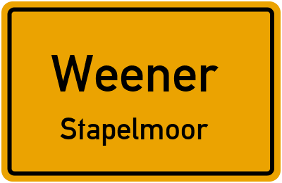 Straßenverzeichnis Weener Stapelmoor