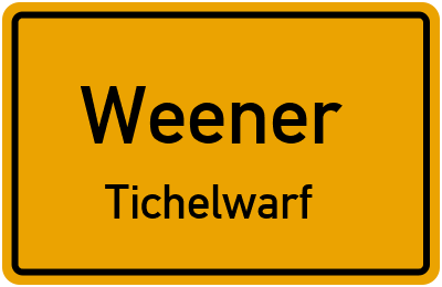 Straßenverzeichnis Weener Tichelwarf