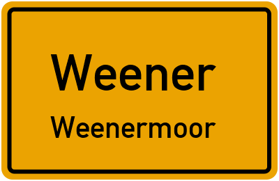 Ortsschild Weener Weenermoor