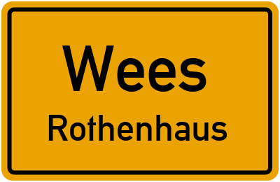 Straßenverzeichnis Wees Rothenhaus