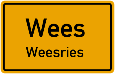 Straßenverzeichnis Wees Weesries