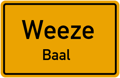 Straßenverzeichnis Weeze Baal