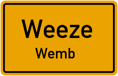 Straßenverzeichnis Weeze Wemb