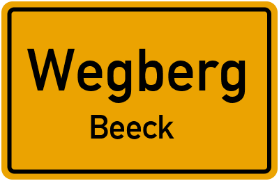 Ortsschild Wegberg Beeck