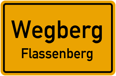 Ortsschild Wegberg Flassenberg