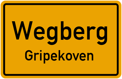 Ortsschild Wegberg Gripekoven