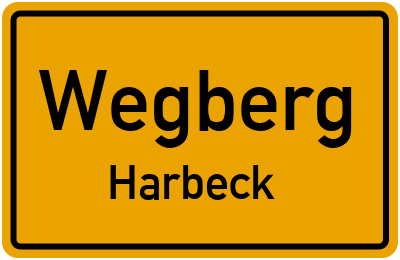 Ortsschild Wegberg Harbeck