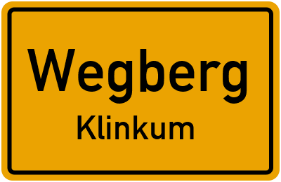 Ortsschild Wegberg Klinkum