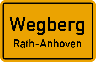 Ortsschild Wegberg Rath-Anhoven