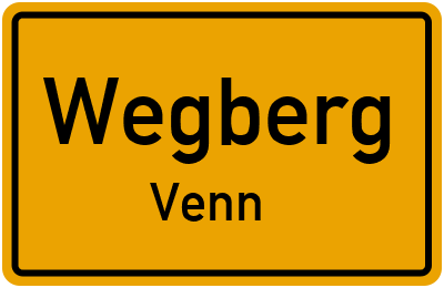 Ortsschild Wegberg Venn