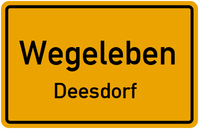 Straßenverzeichnis Wegeleben Deesdorf