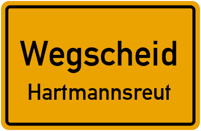 Straßenverzeichnis Wegscheid Hartmannsreut