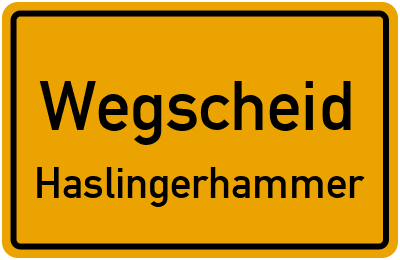 Straßenverzeichnis Wegscheid Haslingerhammer