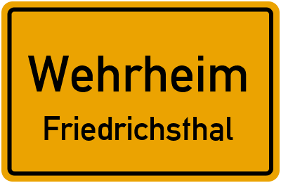 Straßenverzeichnis Wehrheim Friedrichsthal