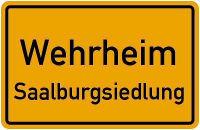 Straßenverzeichnis Wehrheim Saalburgsiedlung