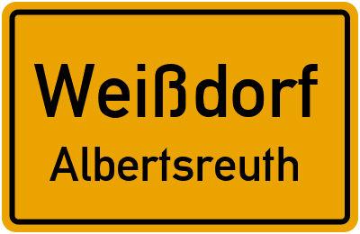 Straßenverzeichnis Weißdorf Albertsreuth