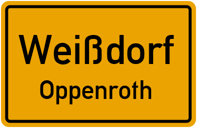 Straßenverzeichnis Weißdorf Oppenroth
