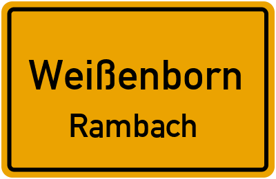 Ortsschild Weißenborn Rambach