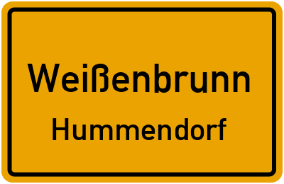 Straßenverzeichnis Weißenbrunn Hummendorf
