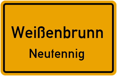 Straßenverzeichnis Weißenbrunn Neutennig