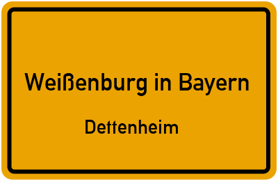 Straßenverzeichnis Weißenburg in Bayern Dettenheim