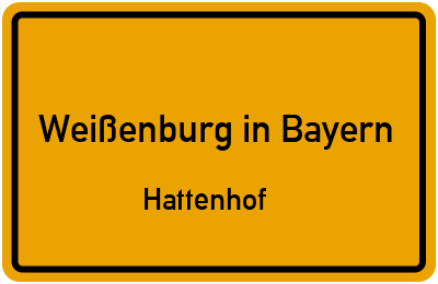 Straßenverzeichnis Weißenburg in Bayern Hattenhof