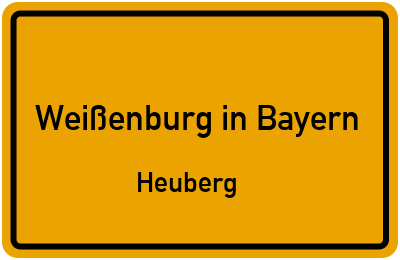 Straßenverzeichnis Weißenburg in Bayern Heuberg