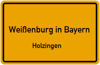 Straßenverzeichnis Weißenburg in Bayern Holzingen