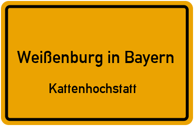 Straßenverzeichnis Weißenburg in Bayern Kattenhochstatt