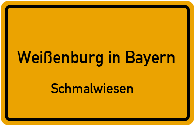 Straßenverzeichnis Weißenburg in Bayern Schmalwiesen