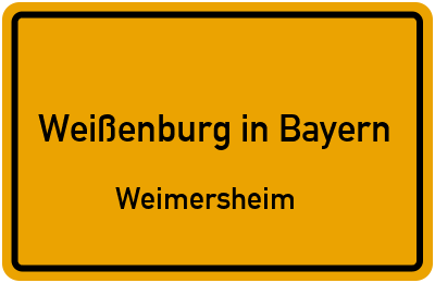 Straßenverzeichnis Weißenburg in Bayern Weimersheim