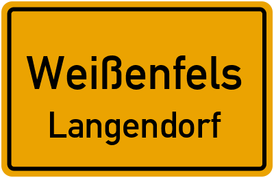 Straßenverzeichnis Weißenfels Langendorf