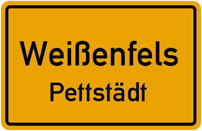 Straßenverzeichnis Weißenfels Pettstädt