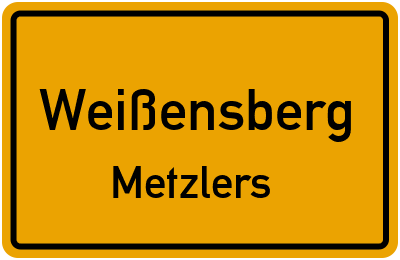 Straßenverzeichnis Weißensberg Metzlers