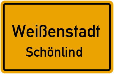 Ortsschild Weißenstadt Schönlind