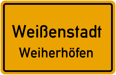 Straßenverzeichnis Weißenstadt Weiherhöfen