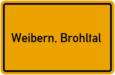 Ortsschild von Gemeinde Weibern, Brohltal in Rheinland-Pfalz