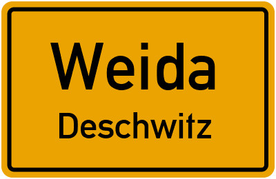 Straßenverzeichnis Weida Deschwitz