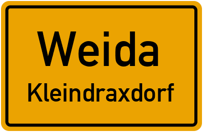 Straßenverzeichnis Weida Kleindraxdorf