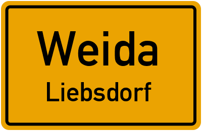 Straßenverzeichnis Weida Liebsdorf