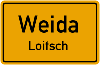 Straßenverzeichnis Weida Loitsch